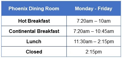 Phoenix opening hours Phoenix opening hours
